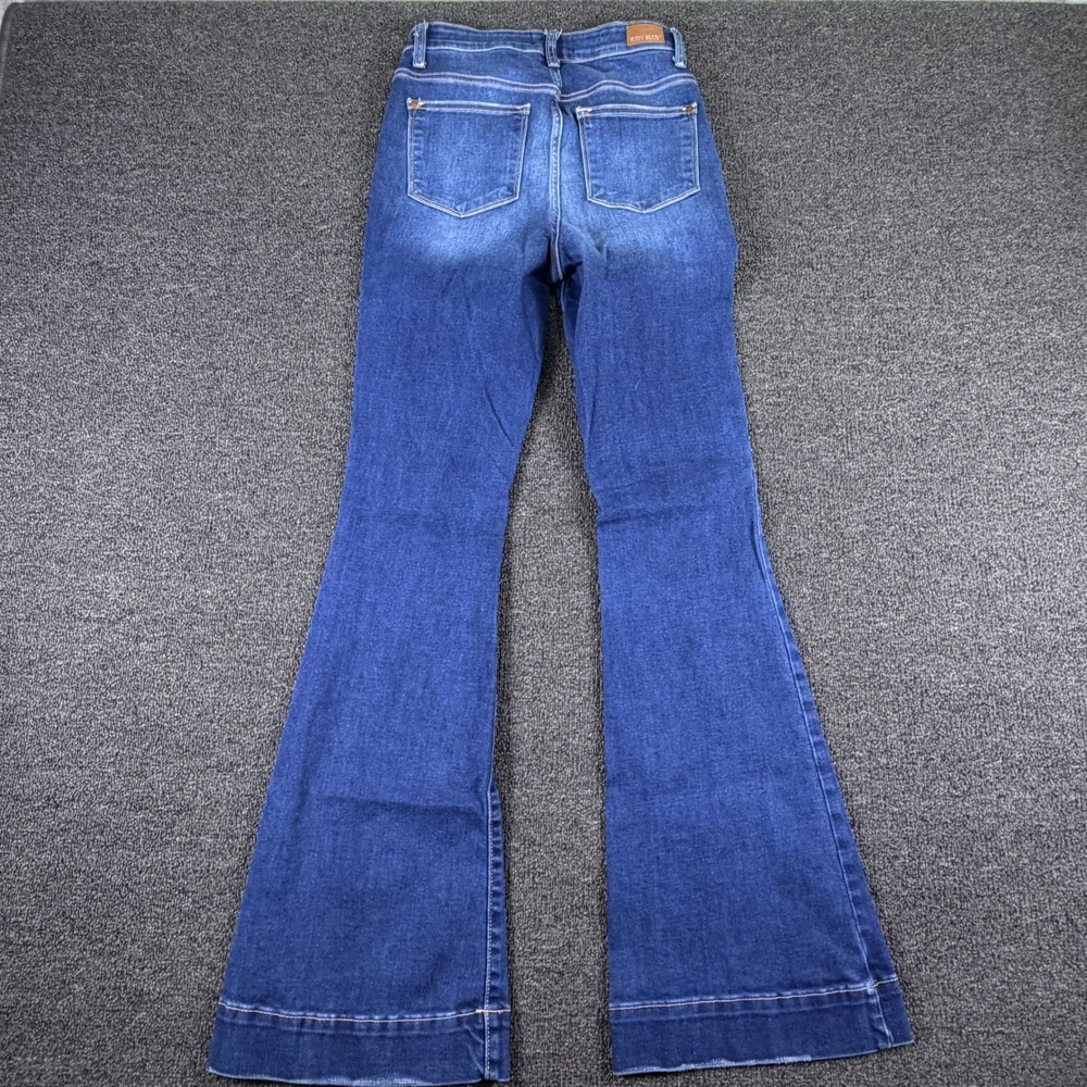 Judy Blue Jeans Womens 3/26 Flare JB82395DK Blue High Rise Stretch EUC - Picture 9 of 11